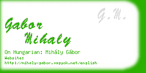 gabor mihaly business card